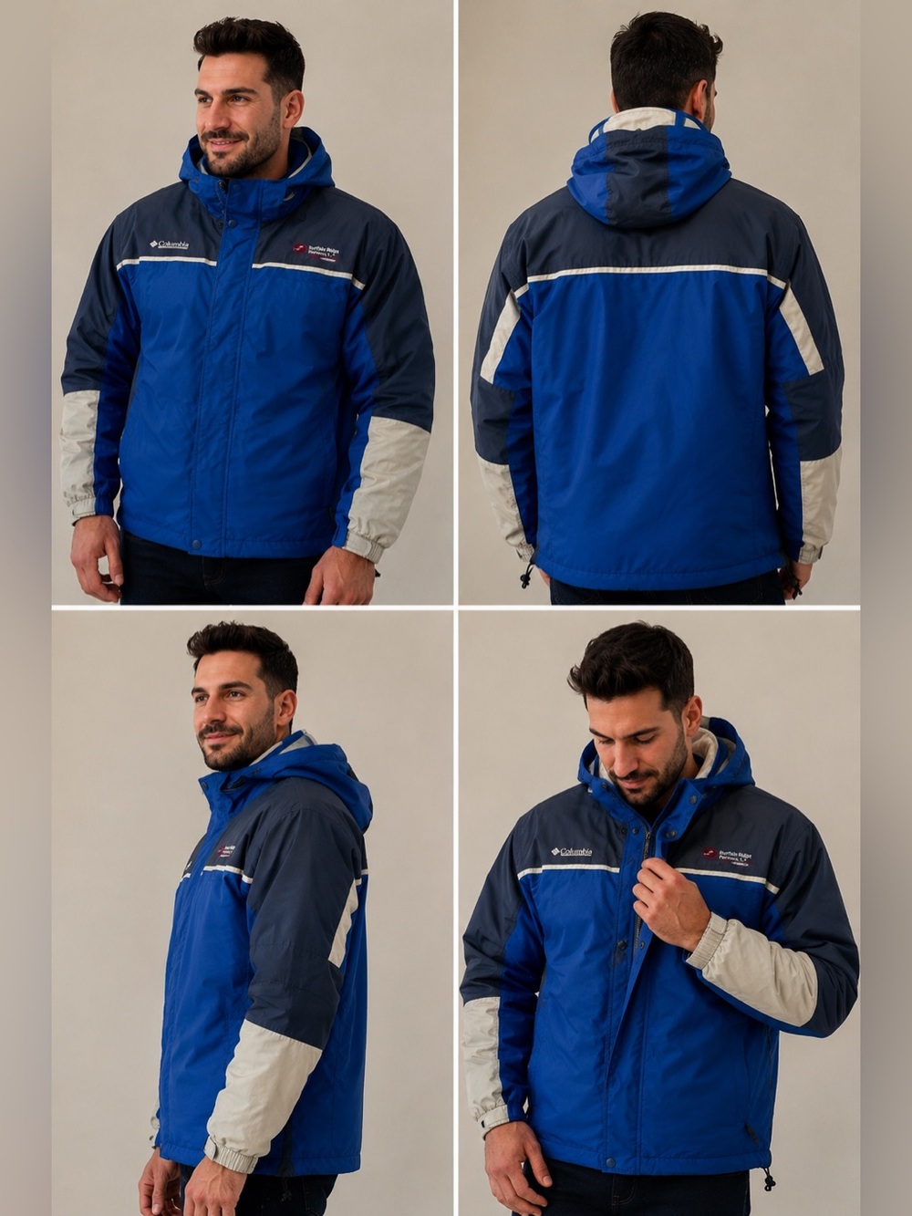 Columbia Interchange Ski Jacket Men’s XL Blue Gray Winter Coat